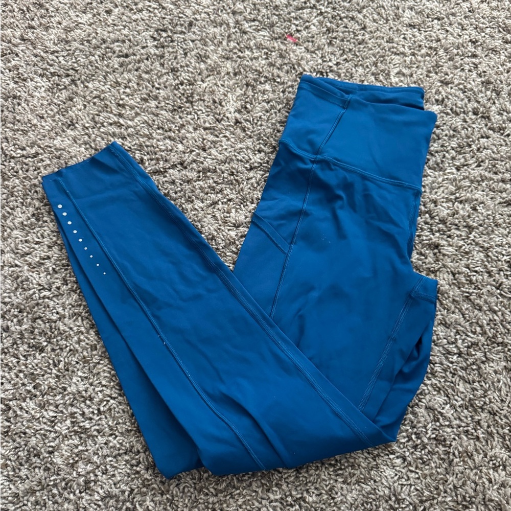 Blue Leggings with Side Studs